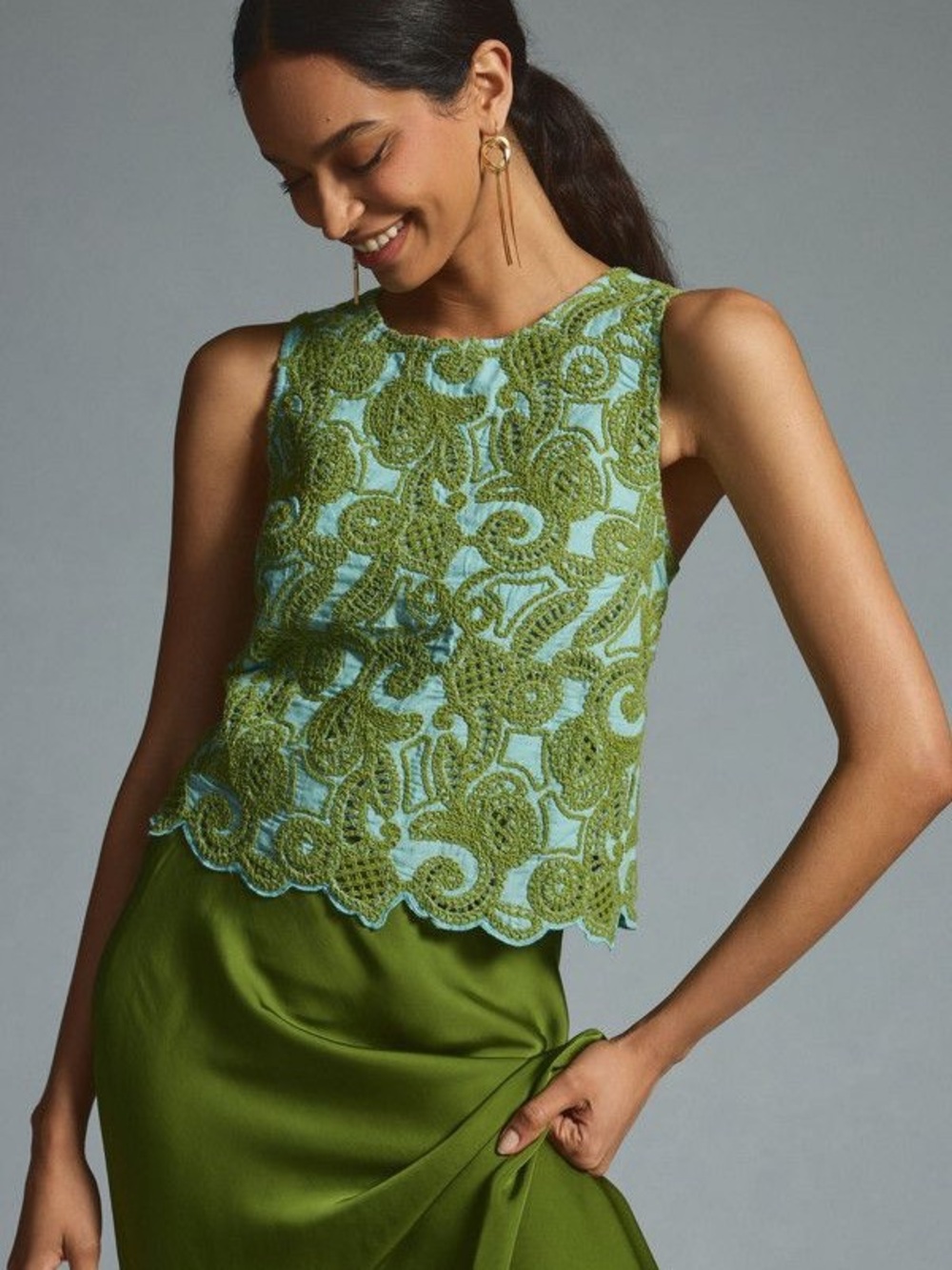 Anthropologie • Lace Cut Out Blouse